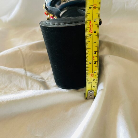 Boho Rhinestone and Beaded Platform Wedge Sandals Size 6 - Picture 11 of 11